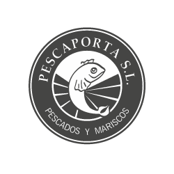 Logotip a una tinta de Pescaporta.